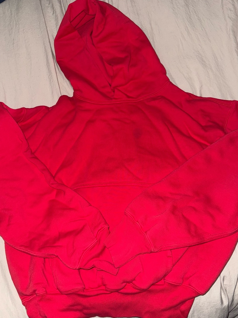 Yeezy Women's Vibrant Red Hoodie Sweatshirt